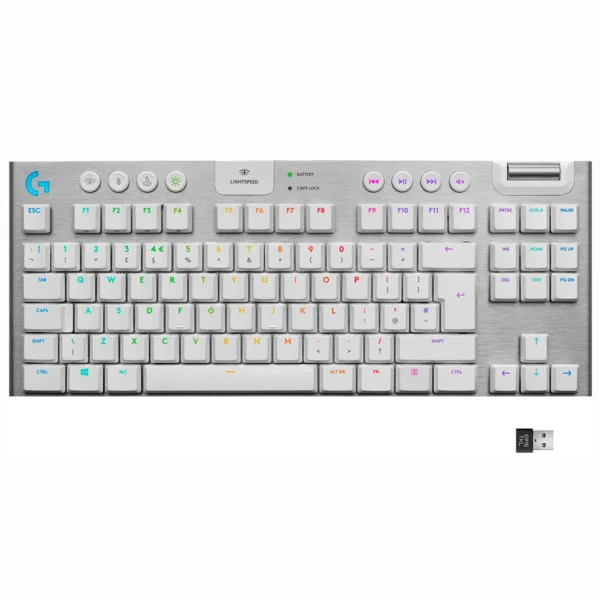 Teclado Logitech Gamer G915 TKL RGB Mecánico Switch GL Táctil Wireless Negro | Blanco
