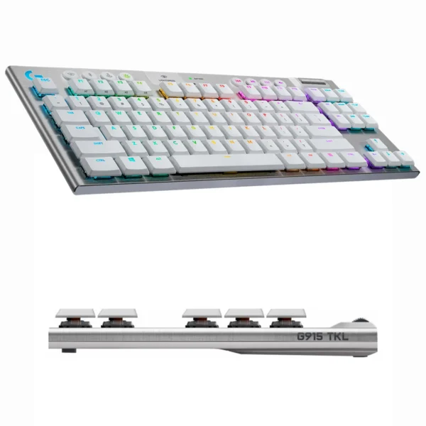 Second image of Teclado Logitech Gamer G915 TKL RGB Mecánico Switch GL Táctil Wireless Negro | Blanco