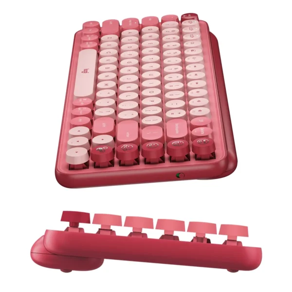 Second image of Teclado Logitech POP KEYS Mecânico Inalámbrico Rosado