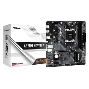 Mainboard Asrock A620M HDV/M.2 AMD5 HDMI-DP 2XDDR5 6USB 4SATA3 PCIE1X16-2X1 M.2 MicroATX