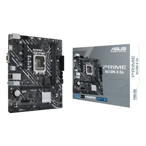 Mainboard Asus Prime H610M-A D4 12VA LGA1700 2XDDR4-3200 D-SUB HDMI M.2 USB3.2 PCIE4.0 MATX