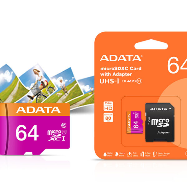 Second image of Tarjeta SD Adata 64GB Class 10 UHS-I
