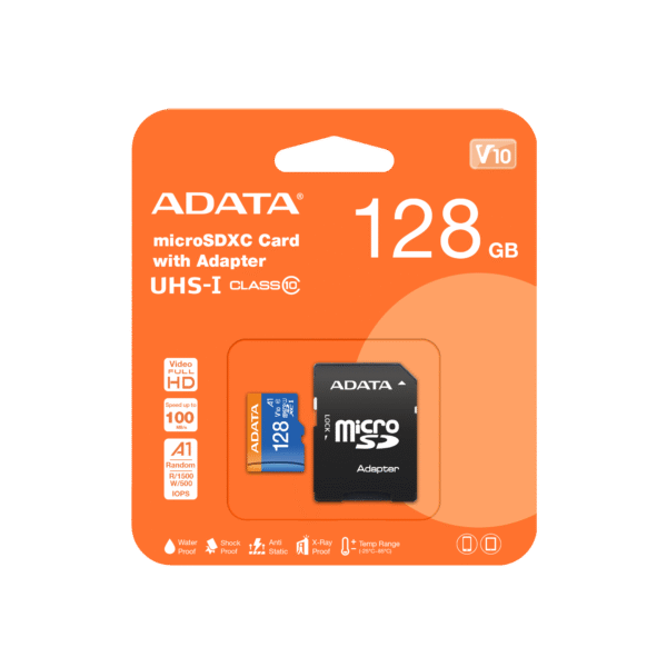 Tarjeta SD Adata 128GB Class 10 UHS-I Clase 10 V10 A1